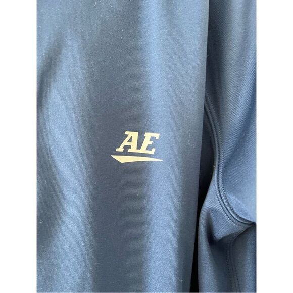 American Eagle active blue with blue and white stripe track jacket with zipper M - Picture 4 of 6